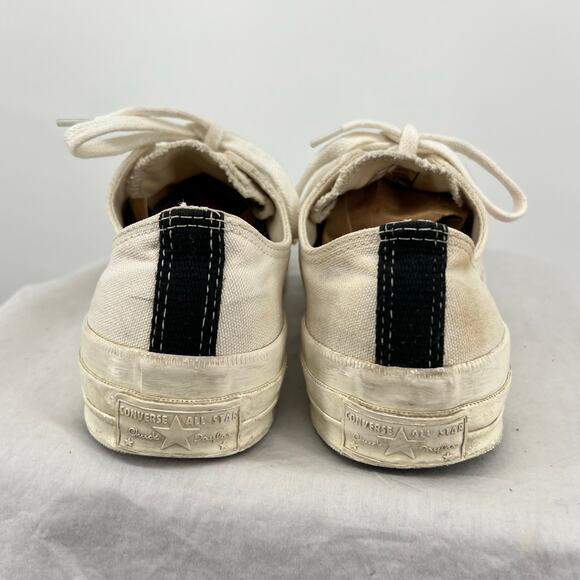 Men's Comme Des Garcons PLAY x Converse Low Top Chuck Taylor White Sz 7 150207C - Picture 6 of 9